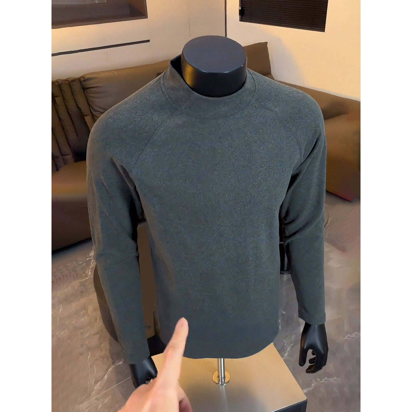 双面磨毛德绒打底衫男秋冬季