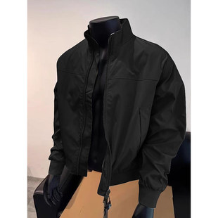 cleanfit黑色三防飞行夹克棉服男款冬季加厚保暖美式短款棉衣外套