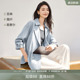 IHIMI海谧莱赛尔醋酸亚麻双排扣风衣女春季 老钱风收腰显瘦外套