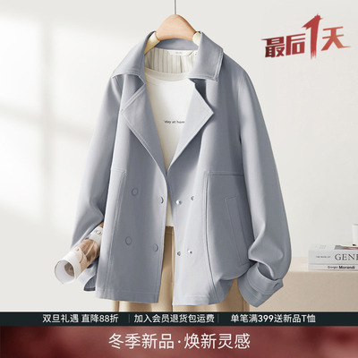 IHIMI海谧春秋高级感短款风衣