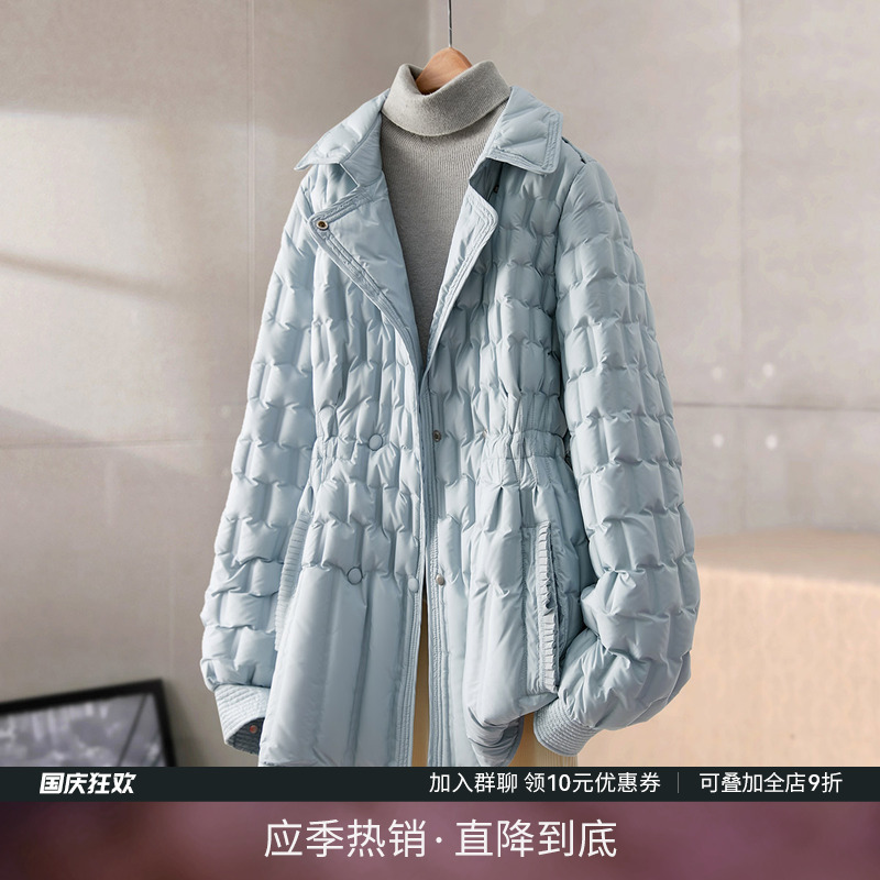 IHIMI海谧90白鸭绒短款羽绒服女
