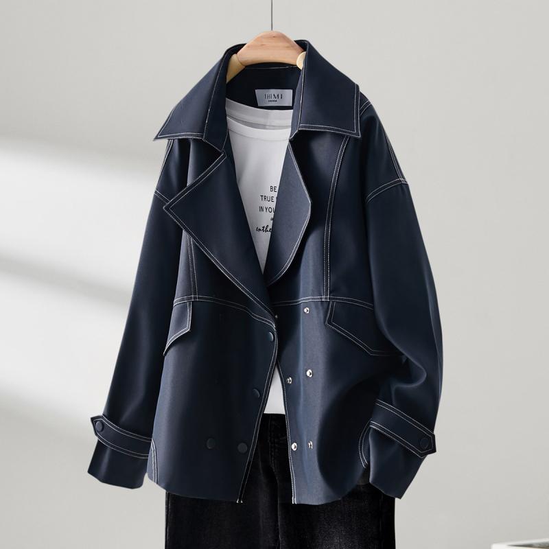 IHIMI薄款气质风衣女外套女