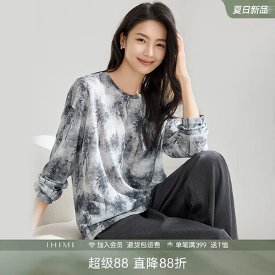 IHIMI海谧新中式水墨长袖T恤