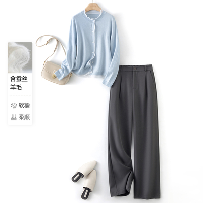IHIMI海谧早春桑蚕丝两件套女