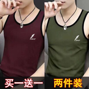 新款 T恤宽松休闲运动砍袖 棉休闲男装 无袖 汗衫 纯棉背心男加大码