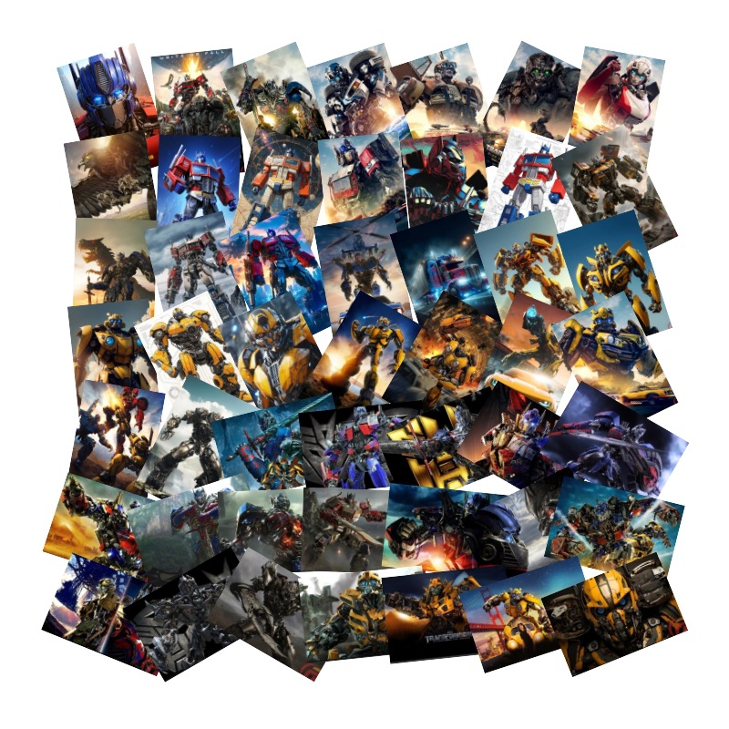 50张变形金刚手机电脑笔记本滑板冰箱行李箱电瓶车吉他涂鸦贴纸