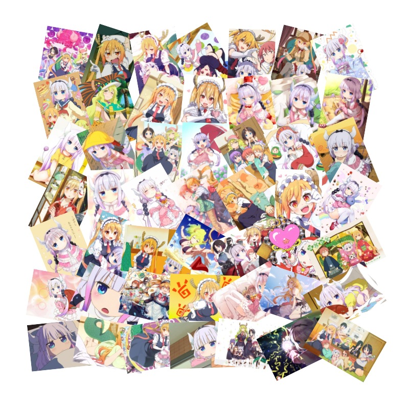 50张小林家的龙女仆电脑笔记本滑板冰箱行李箱电瓶车吉他涂鸦