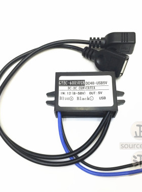 DC-DC电源转换安卓苹果手机双USB头充电器24v12v转变5v2A降压模块
