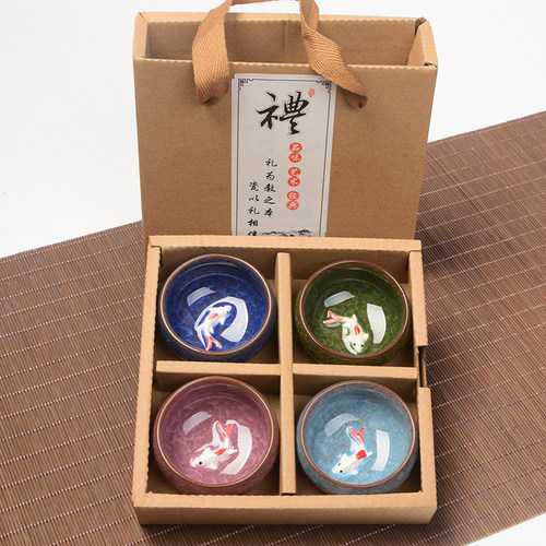 陶瓷开业结婚生日回礼冰裂茶杯