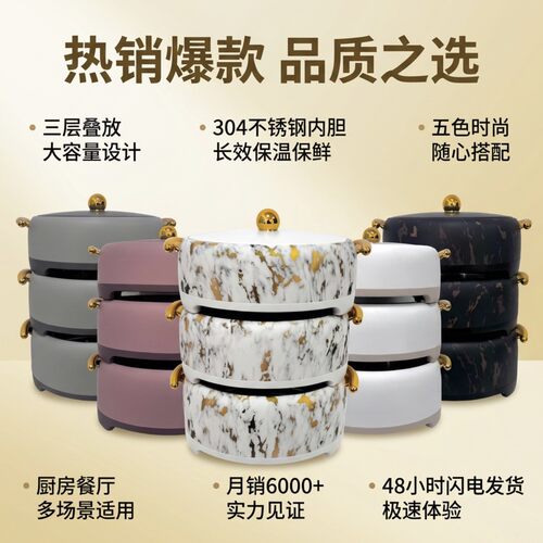 Food Warmer Container厂价直销外贸蛋型高脚保温盒2L-2.5L-3L