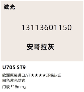 文信爱格板定制W1000U702奥地利豪迈瑞好激光封边橱柜衣柜激光