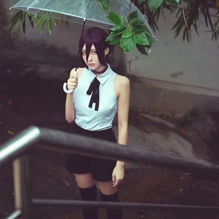 博奕阳彬白色无袖衬衫背心夏季