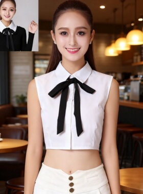 蝴蝶结装饰领子假领春秋冬季子女衬衫衬衣新款娃娃衣领马甲韩版
