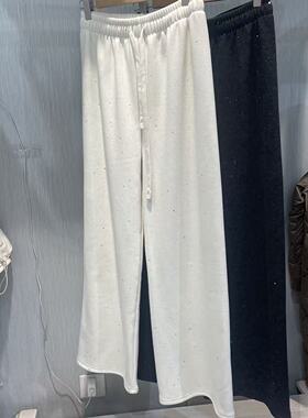 缤纷炫26101贴钻糯米裤新款休闲百搭阔腿裤