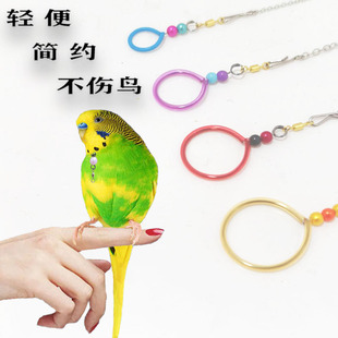 轻金属不伤鸟脖套虎皮鹦鹉脖锁黄雀栓鸟链玄风放飞训练小型鸟脖圈