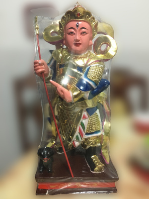 杨戬二郎真君樟木木雕