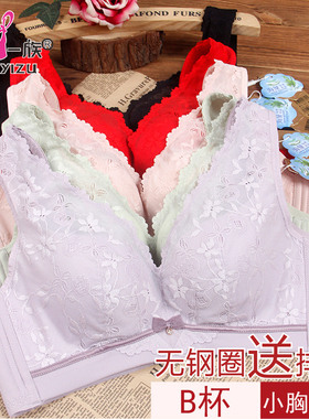 玉姿一族文胸女正品聚拢7823 B杯中薄款无钢圈海藻纤维新款内衣