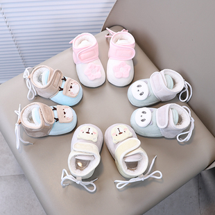 保暖不掉鞋 冬季 男女布鞋 宝宝学步鞋 1到12个月 加绒加厚婴儿防掉鞋