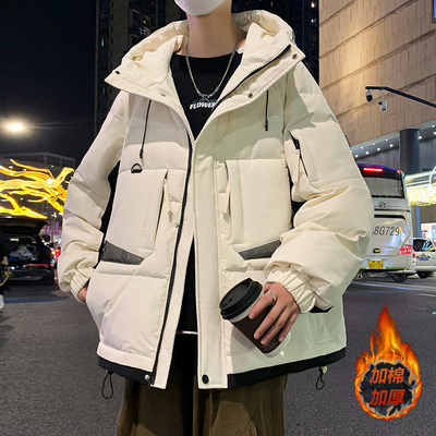 棉衣男冬季2025新款潮牌连帽冬装面包服青少年袄子羽绒棉服外套男