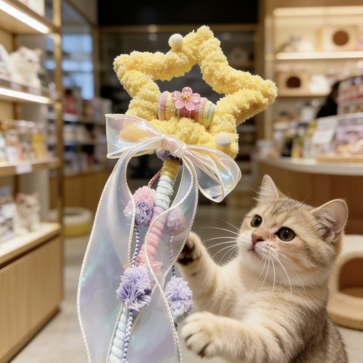 阿狸猫魔法逗猫棒星光闪耀猫玩具自嗨解闷长杆耐咬逗猫玩具用品图片