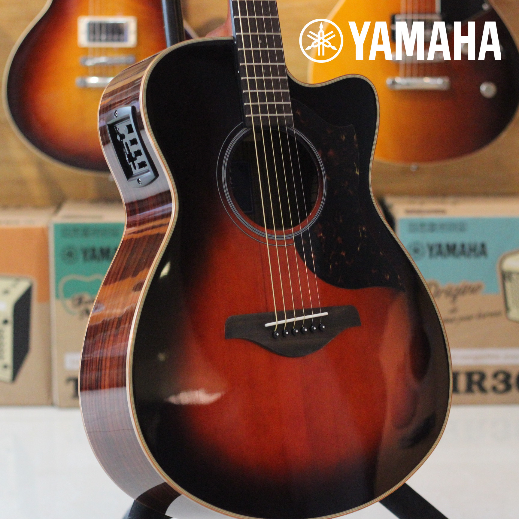 YAMAHA雅马哈AC1R\A1R单板民谣电箱吉他弹唱指弹41寸进阶jita