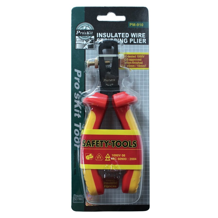 台湾宝工 PM-910 VDE 1000v 顶切剥线钳 160mm 6寸 高压绝缘钳