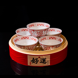 特色五福碗蒸笼卤味竹笼拼盘火锅烤肉店蒸笼屉现卤菜拼盘明档餐具