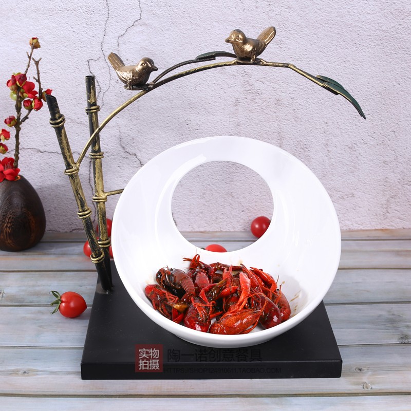 创意餐具凉菜架点心装饰盘子明档展示盘摆台特色铁艺餐具酒店餐厅