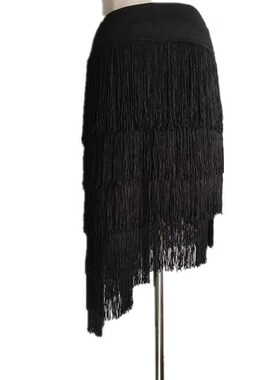 拉丁舞裙流苏 拉丁舞服装女成人新款练功服短裙 拉丁舞裙 半身裙