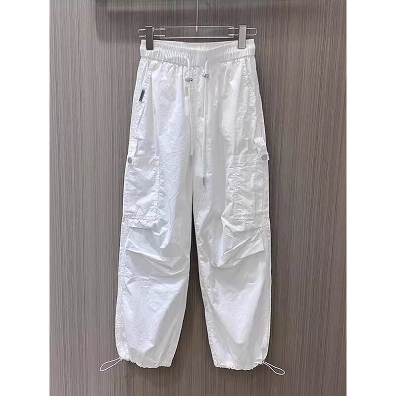 白色香蕉工装裤女26春夏薄款