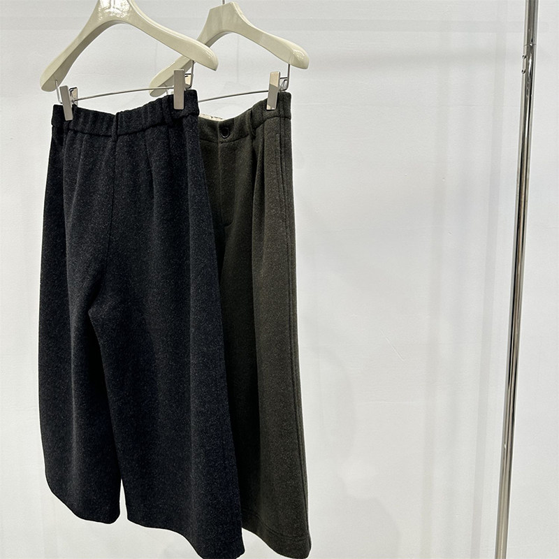 深灰色仿羊毛呢宽松垂感七分裤女冬季新款韩系百搭通勤气质休闲裤,女装/女士精品,卫裤,淘宝优惠券,粉丝福利购,淘宝优惠卷