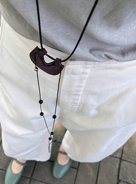 【现货】香蕉白色镰刀弯弯裤2026年秋季小个子百搭休闲直筒九分裤