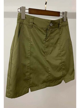 【封神穿搭】26新款春夏季工装风A字包臀裙半身裙复古军绿色短裙