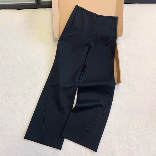 黑色低腰无厘头镰刀阔腿裤香蕉裤