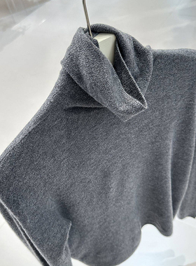 软糯糯灰色一体高领针织长袖早春新款叠穿亲肤弹力修身百搭打底衫