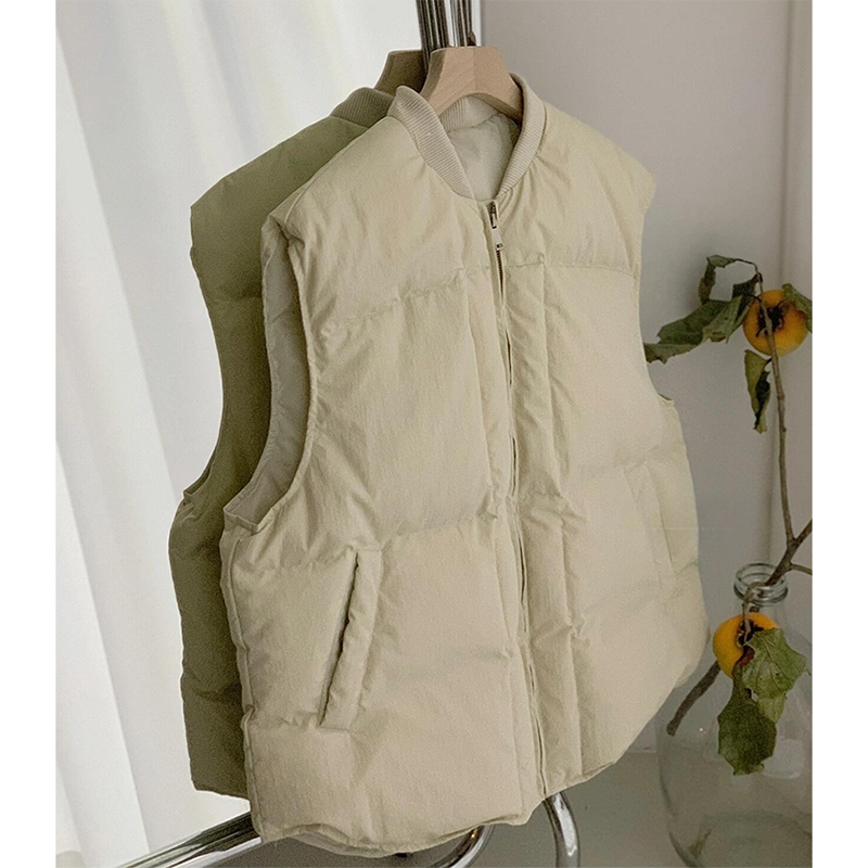 无D推荐系列！白色立领拉链无袖马夹外套女冬季叠穿韩系宽松坎肩,女装/女士精品,常规大码外套,淘宝优惠券,粉丝福利购,淘宝优惠卷