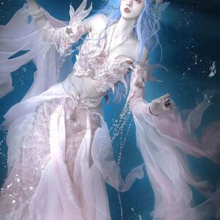 涂七七 7月19日12点开售异域系列重工刺绣大袖 衫 汉服 粉色人鱼