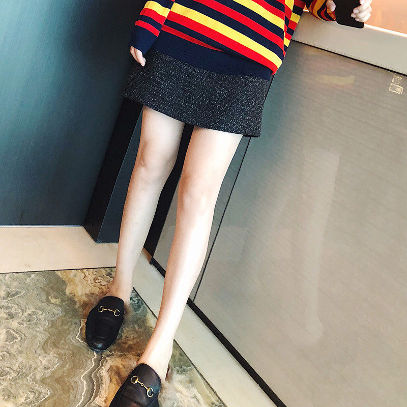 【LeoMami】孕妇托腹羊毛呢短裙秋装女半身裙潮妈新款时尚款