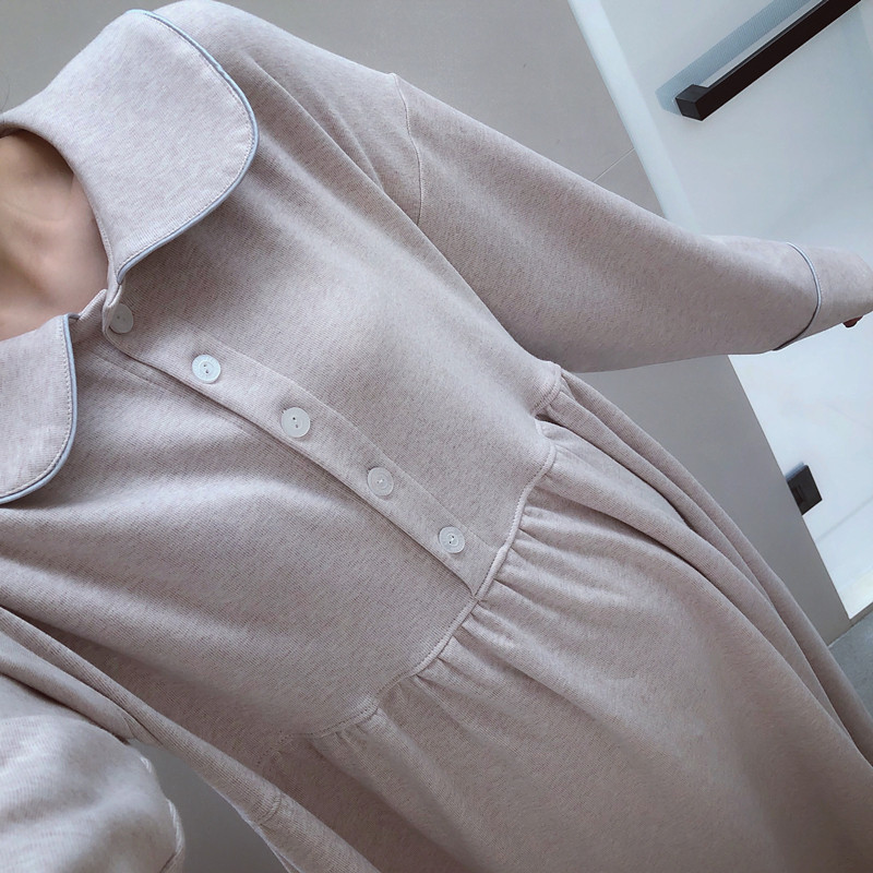 【LeoMami】春秋新款纯棉高腰A版宽松可哺乳睡衣连衣裙孕妇装,孕妇装/孕产妇用品/营养,哺乳衣/月子服,淘宝优惠券,粉丝福利购,淘宝优惠卷