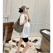 夏款 慵懒风纯棉短袖 T恤薄款 LeoMami孕妇装 宽松显瘦简约透气打底衫