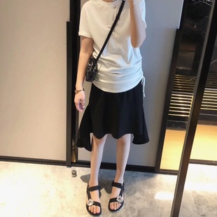 不规则气质显瘦托腹半身裙鱼尾裙孕妇装 2025夏设计款 LeoMami