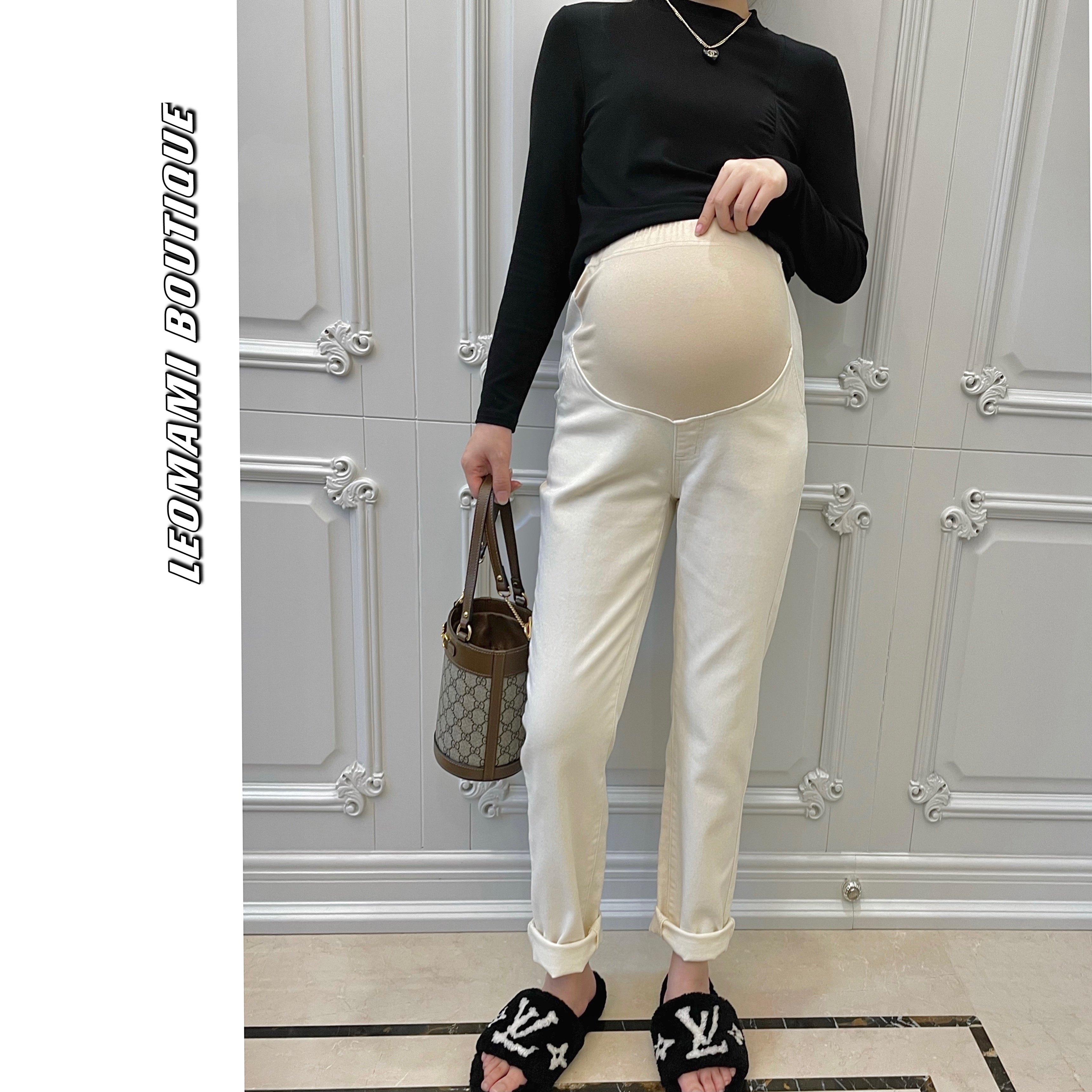 LeoMami孕妇裤冬宽松老爹直筒牛仔裤加绒加厚外穿纯棉时尚烟管裤,孕妇装/孕产妇用品/营养,孕妇直筒裤,淘宝优惠券,粉丝福利购,淘宝优惠卷