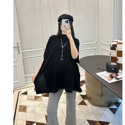 孕妇装秋老钱风不规则针织斗篷