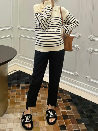 孕妇裤春秋外穿九分烟管裤