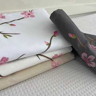 外贸尾单100%全棉双人刺绣被罩200 处理 230纯棉绣花被套单件特价