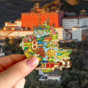 承德旅游文创冰箱贴纪念品避暑山庄烟雨楼普陀宗承之庙小布达拉宫