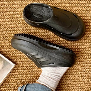 adidas/阿迪达斯 OZWAVE CLOG 轻运动 稳定 缓震 回弹 厚底 拖鞋