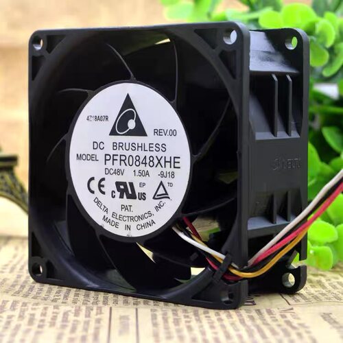 原装台达 8038 PFR0848XHE DC48V 1.50A 4线 8CM 大风量风扇