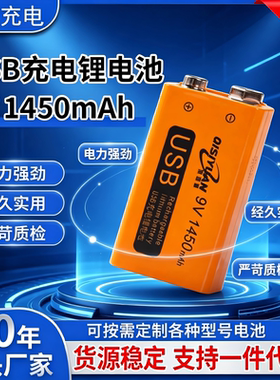 琪思渊可充电9V6F22锂电池