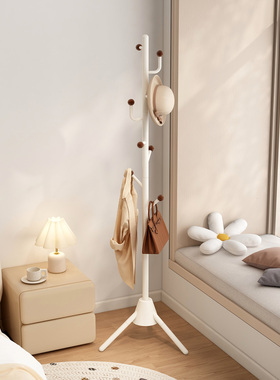 单杆式衣帽架卧室落地不占空间挂衣架入户门立式次净衣家用衣服架